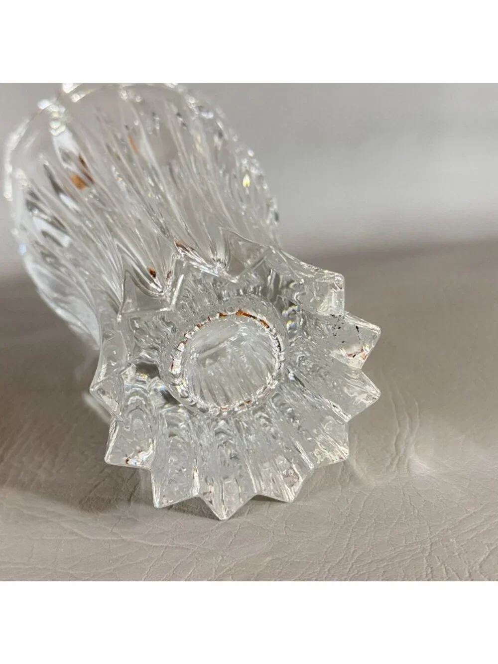 Vintage Gorham Lead Crystal Tulip Vase King Edward Fluted Scalloped 9.5